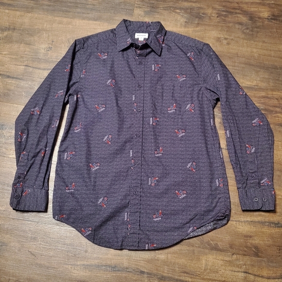 Haggar Other - Haggar M Motorcycle Santa Buttondown Longsleeve Christmas
